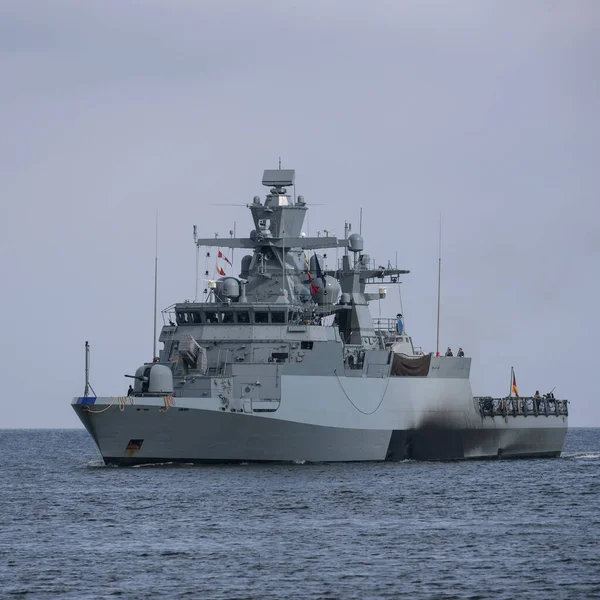 Stock image CORVETTE - A warship of the German Navy is sailing on sea