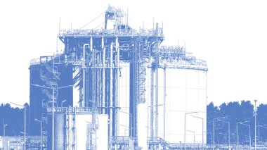 LNG TERMINAL - Warehouses and other gas storage infrastructure clipart