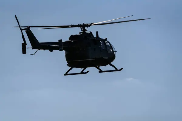 stock image HELICOPTER - Machine against the background of blue sky 