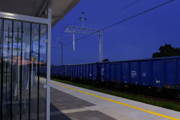 stock image KOLOBRZEG, WEST POMERANIAN - POLAND - JUNE 20, 2024: Auxiliary railway station in the city district for regional trains