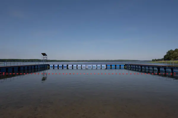 Stock image RELAXATION BY THE LAKE - Recreational platform at the swimming areas