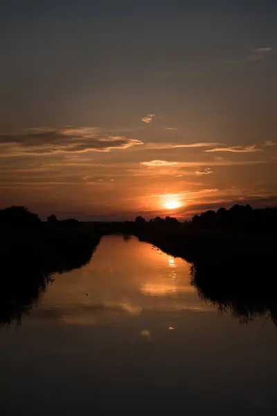 stock image SUNSET - Evening landscape by the river