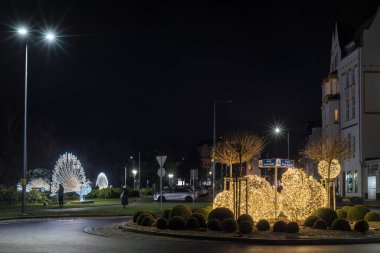 KOLOBRZEG, Batı Pomeranya - POLAND - ARALIK 06, 2024: RONDO PRAW KOBIET (Kadın Hakları Kavşağı)