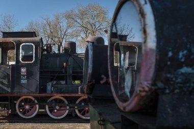 GRYFICE, Batı Pomeranya - POLAND - 28 Mart Buharlı Lokomotif - Tarihi Dar Ölçekli Demiryolu Aracı