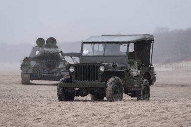 KOLOBRZEG, BATI POLAND - MARCH 16, 2024: Amerikan aracı 