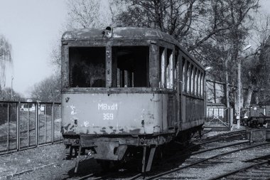 NARROW GAZETİ DEESEL RAILCar - Yolcuları taşımak için eski ve tarihi bir araç