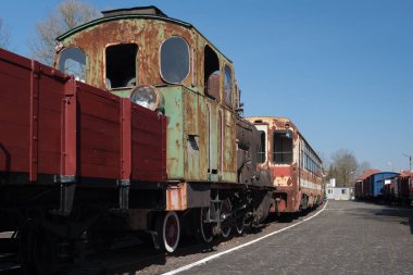 GRYFICE, Batı Pomeranya - POLAND - 28 Mart Buharlı Buhar Lokomotifi - Tarihi dar ölçü demiryolu aracı