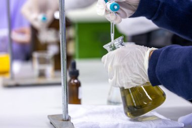 Biological Oxygen Demand (BOD) testing process in laboratory.