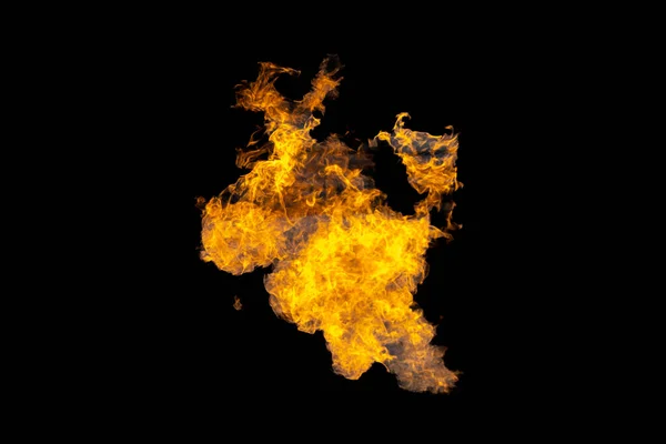 Bonfire Energy Burns Gas Isolated Black Isolated Background Beautiful — Stock Photo, Image