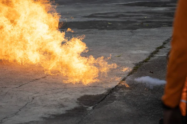Lutte Contre Incendie Base Pratique Des Procédures Urgence Utiliser Cas — Photo