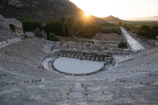 Huge ancient and well preserved amphitheatre of Ephesus, Turkey