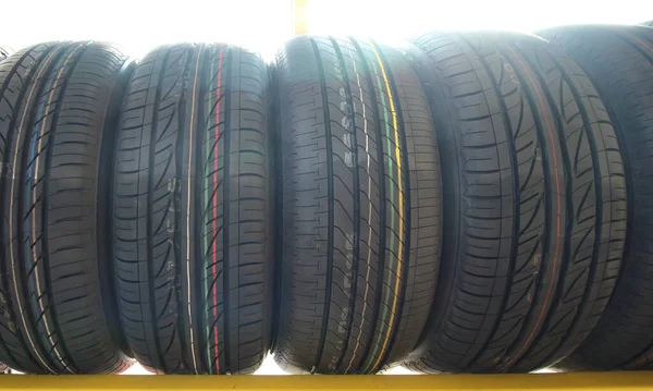 tire tread - Car tires at warehouse