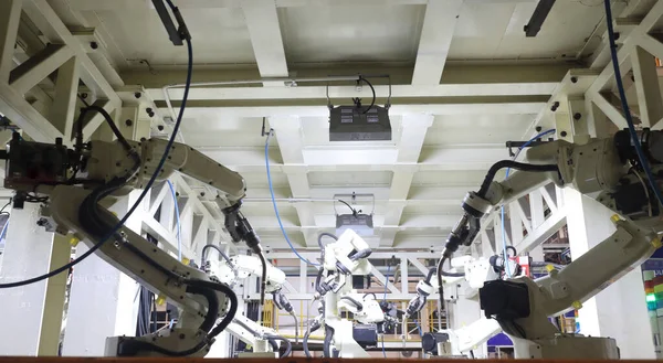 robot welding machine at smart factory
