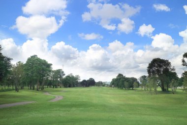 beautiful golf course at the  morning time