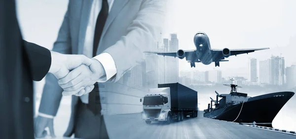 Verksamhet Världen Logistiknätverk Distribution Eller Transport Industri Eller Sjöfart Container — Stockfoto