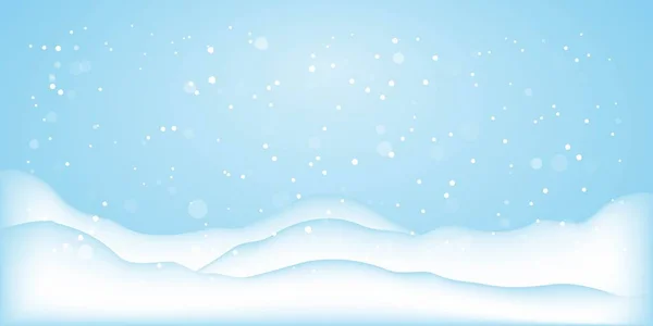 Niebieskie Zimowe Tło Zimowy Krajobraz Przestrzenią Kopiowania Scena Śniegu Zimną — Wektor stockowy