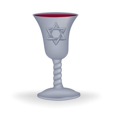 Hamursuz Bayramı 'nda kullanılan Kiddush bardağı olarak bilinen gümüş şarap bardağı. Kiddush bardağı, Seder sırasında yapılan ayinlerden biri olan şarabın kutsanması için kullanılır..