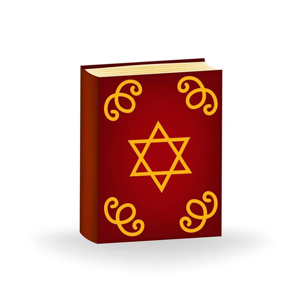 Kniha Haggadah Podstatná Součást Pesach Seder Oslavy Odehrává Čistém Bílém — Stockový vektor