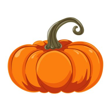 Vector illustration of a cartoon pumpkin.