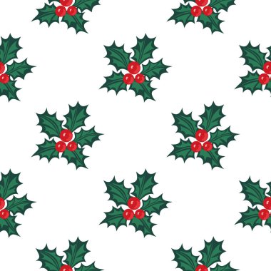 Kusursuz kutsal desen. Noel meyvesi. Noel ve yeni yılın sembolü. Vektör illüstrasyonu.