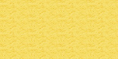 Sarı makarna ve ramen. Makarna ile kusursuz bir desen. Erişteli dalgalı doku. Vektör illüstrasyonu.