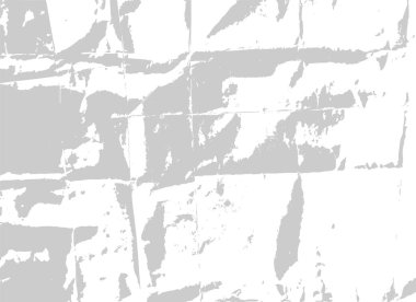 Pürüzlü yüzeyi ve kırışıklıkları olan buruşuk kağıt dokusu. Kolaj için Kırışık Sayfa Kaplama Efekti, Koleksiyon Defteri. Kirli Grungy Vintage Arkaplan, Poster, Afiş ve Yazdırma Tasarımı. Vektör İllüstrasyonu