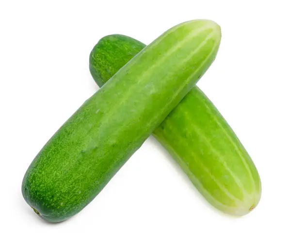 Isolated fresh cucumber. Fresh cucumber vegetable on white background. clipping paths.