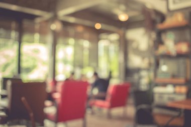 Görüntü bulanıklaştırılmış Kahve Dükkanı veya Kafeterya Kullanımı için Arka plan, eski ve eski