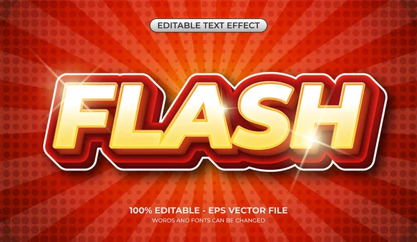Flash Sale Texteffekt Mit Retro Sunburst Hintergrund Editierbare Farbverlauf Fett — Stockvektor