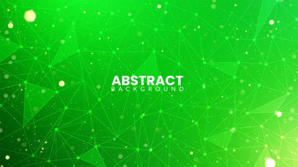 Grüner Farbverlauf Hintergrund Mit Plexuslinien Netzwerkverbindungsstruktur Grün Für Cyberkriminalität Abstrakte — Stockvektor