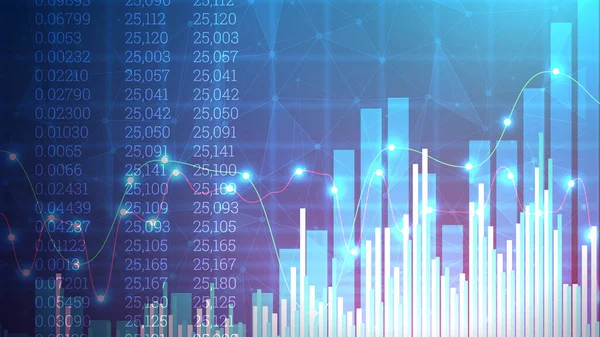 Tapeta Grafu Burzovního Trhu Pro Koncept Investičního Podnikání Úspěšná Finanční — Stockový vektor
