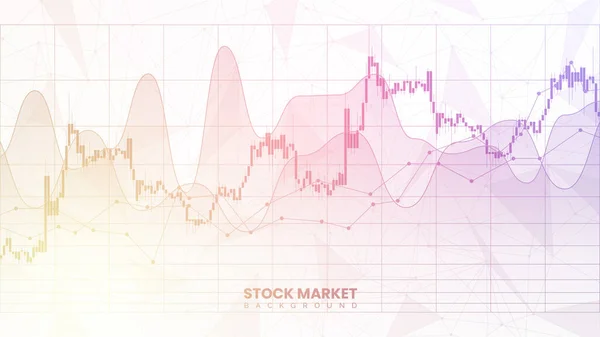 Financial Yield Curves Candlestick Chart Bond Data Upward Sloping Graph — Stock Vector