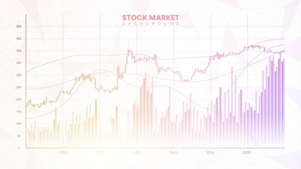 Graf Finančního Sloupce Křivky Výnosů Graf Svícnů Data Vazeb Graf — Stockový vektor