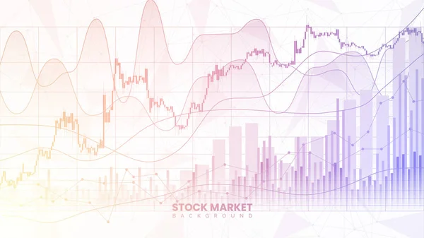 Finanční Výnos Křivky Svícen Graf Dluhopisy Data Vzestupný Graf Bílém — Stockový vektor