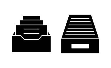 Web ve mobil uygulama için dizin simgesi vektörünü arşivle. Belge vektör simgesi. Depolama simgesini arşivle.