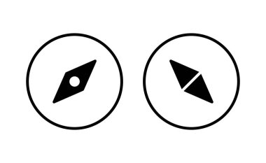 Compass icon vector for web and mobile app. arrow compass icon sign and symbol