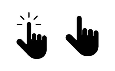 Hand cursor icon vector for web and mobile app. cursor sign and symbol. hand cursor icon clik