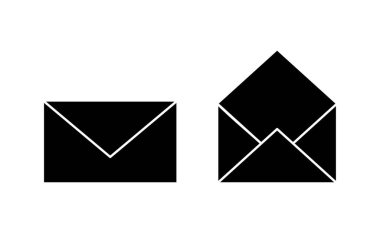 Web ve mobil uygulama için e- posta simgesi vektörü. e-posta işareti ve sembol. E- posta simgesi. Zarf simgesi