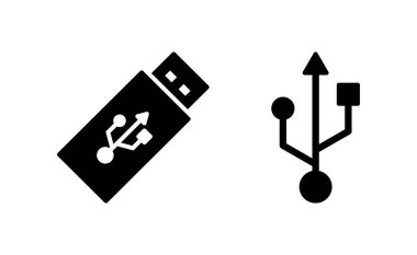 Web ve mobil uygulama için Usb simgesi vektörü. Flaş disk işareti ve sembol. Flash disk işareti.