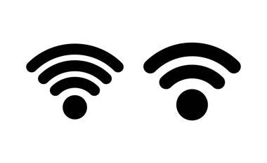 Web ve mobil uygulama için Wifi simgesi vektörü. İşaret işareti ve sembol. Kablosuz simge