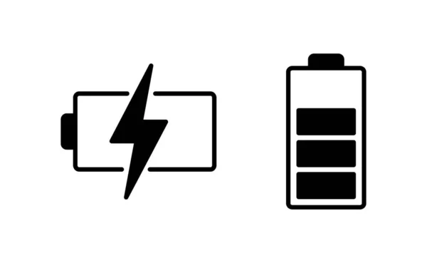 Battery Icon Vector Web Mobile App Battery Charging Sign Symbol — Archivo Imágenes Vectoriales