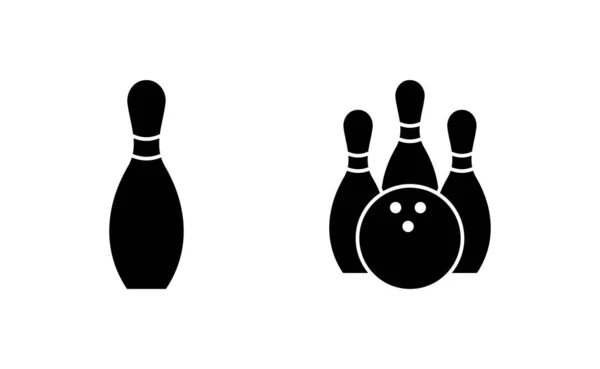 stock vector Bowling icon vector for web and mobile app. bowling ball and pin sign and symbol.