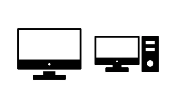Computer Icon Vector Web Mobile App Computer Monitor Sign Symbol — 图库矢量图片