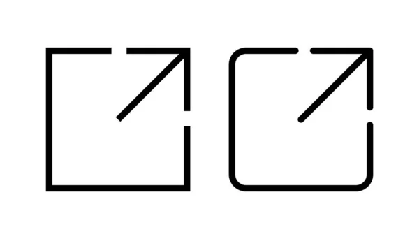 Вектор Зовнішніх Посилань Веб Мобільних Додатків Знак Посилання Символ Символ — стоковий вектор
