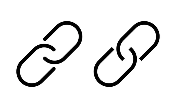 Вектор Піктограм Посилання Веб Мобільного Додатку Знак Ланцюжка Гіперпосилання Символ — стоковий вектор
