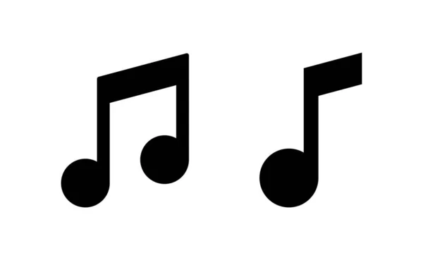 Icono Música Vector Para Web Aplicación Móvil Nota Música Signo — Archivo Imágenes Vectoriales