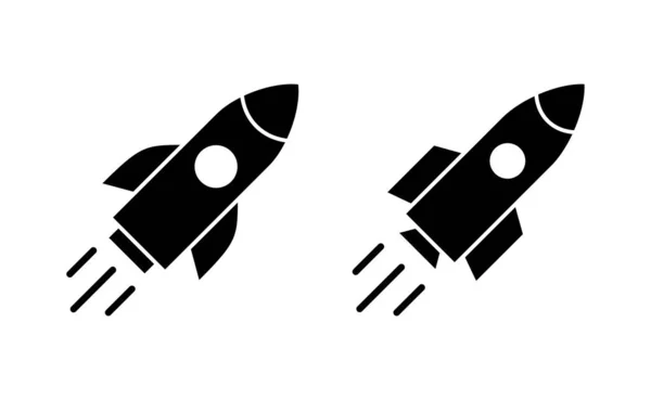 Rocket Ikona Vektor Pro Web Mobilní Aplikace Spouštěcí Znak Symbol — Stockový vektor