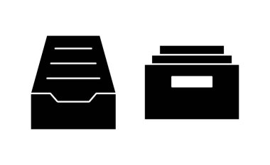 Web ve mobil uygulama için dizin simgesi vektörünü arşivle. Belge vektör simgesi. Depolama simgesini arşivle.