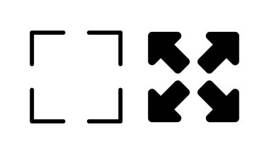 Fullscreen Icon vector for web and mobile app. Expand to full screen sign and symbol. Arrows symbol