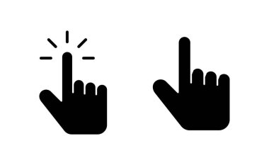 Hand cursor icon vector for web and mobile app. cursor sign and symbol. hand cursor icon clik